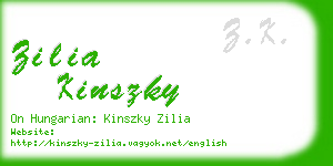 zilia kinszky business card